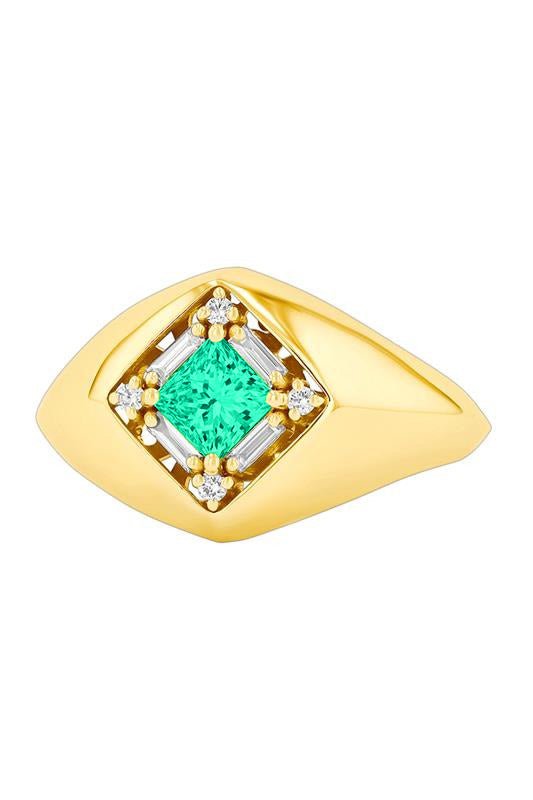 Emerald Diamond Signet Ring JEWELRYFINE JEWELRING SUZANNE KALAN   