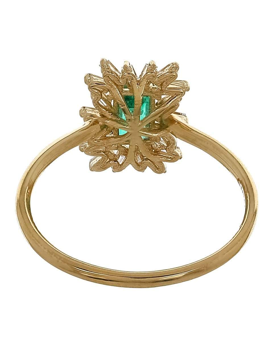 SUZANNE KALAN-Emerald and Baguette Diamond Ring-YELLOW GOLD