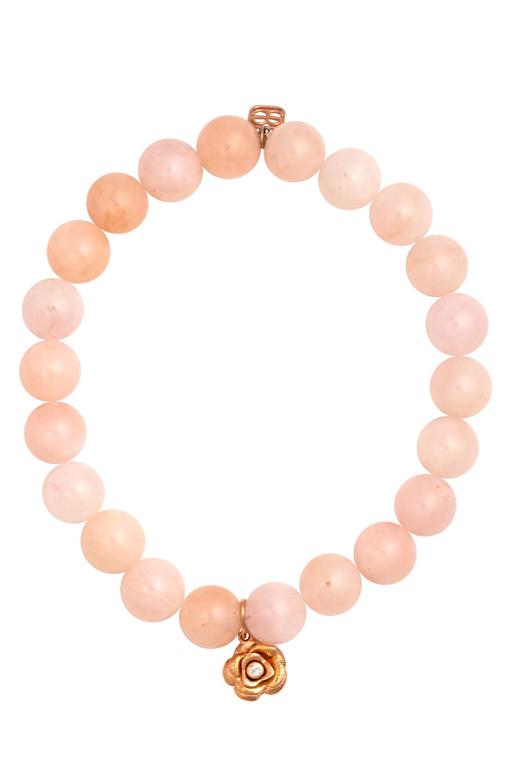 SYDNEY EVAN-Bezel Rose Morganite Bracelet-ROSE GOLD