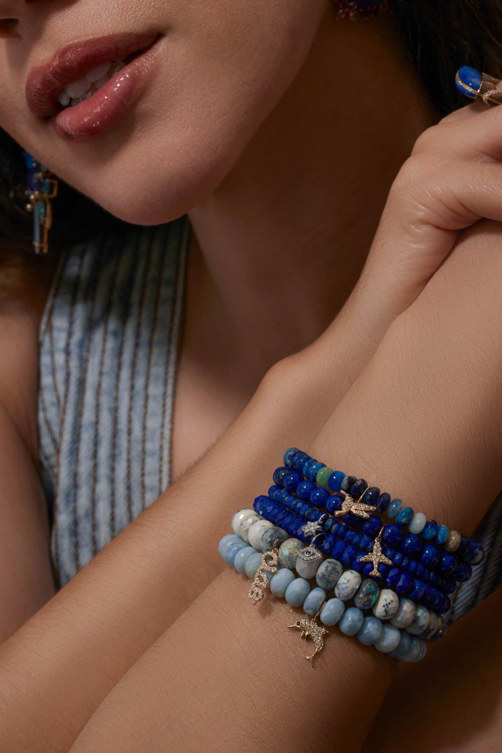 Baby Star Of David Lapis Charm Bracelet-WHITE GOLD-JEWELRYFINE JEWELBRACELET O-SYDNEY EVAN