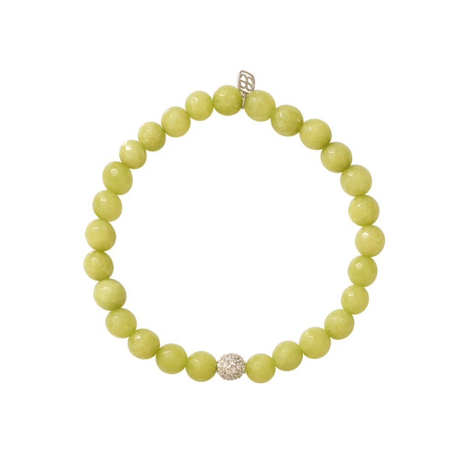 SYDNEY EVAN-Diamond Ball Beaded Bracelet-WHITE GOLD