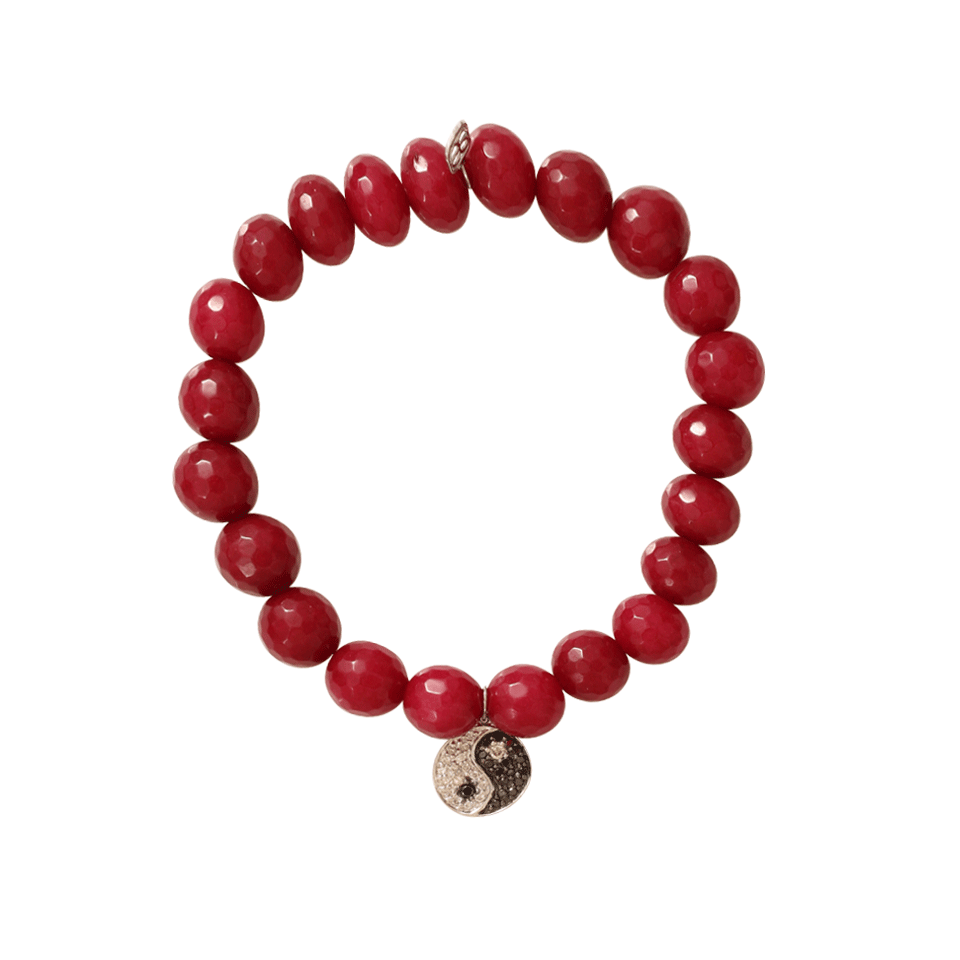SYDNEY EVAN-Diamond Yin Yang Beaded Bracelet-WHITE GOLD