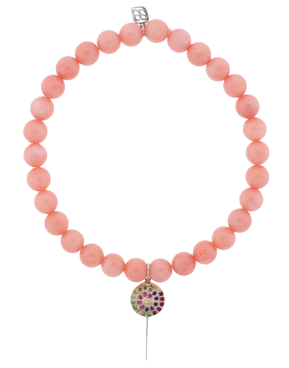 SYDNEY EVAN-Lolipop Charm Bracelet-WHITE GOLD