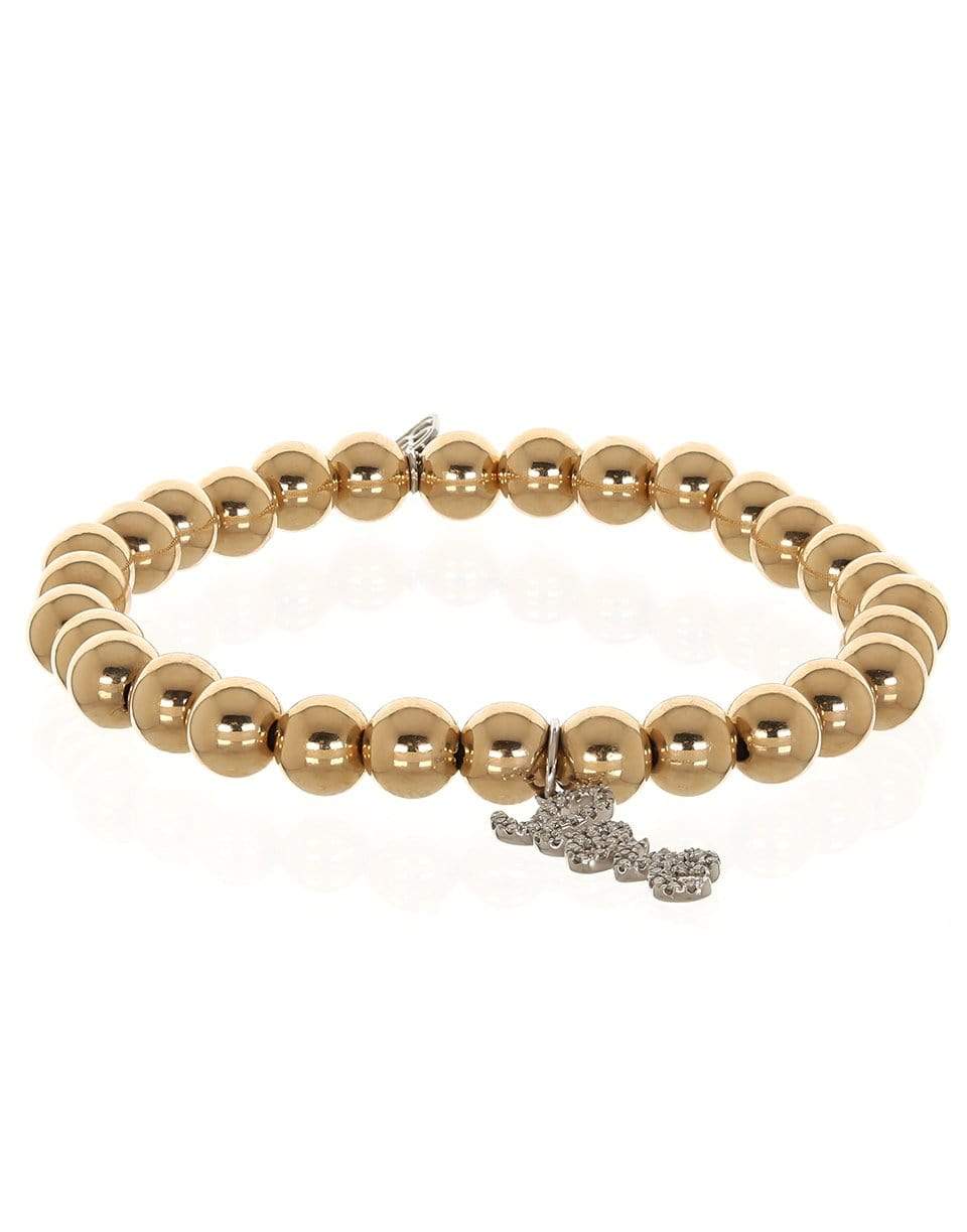 SYDNEY EVAN-Micro Pave Diamond Love Bead Bracelet-WHITE GOLD