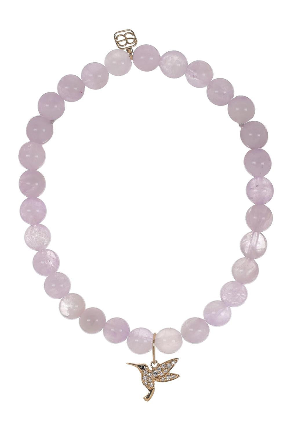 Amethyst Hummingbird Charm Bracelet-YELLOW GOLD-JEWELRYFINE JEWELBRACELET O-SYDNEY EVAN