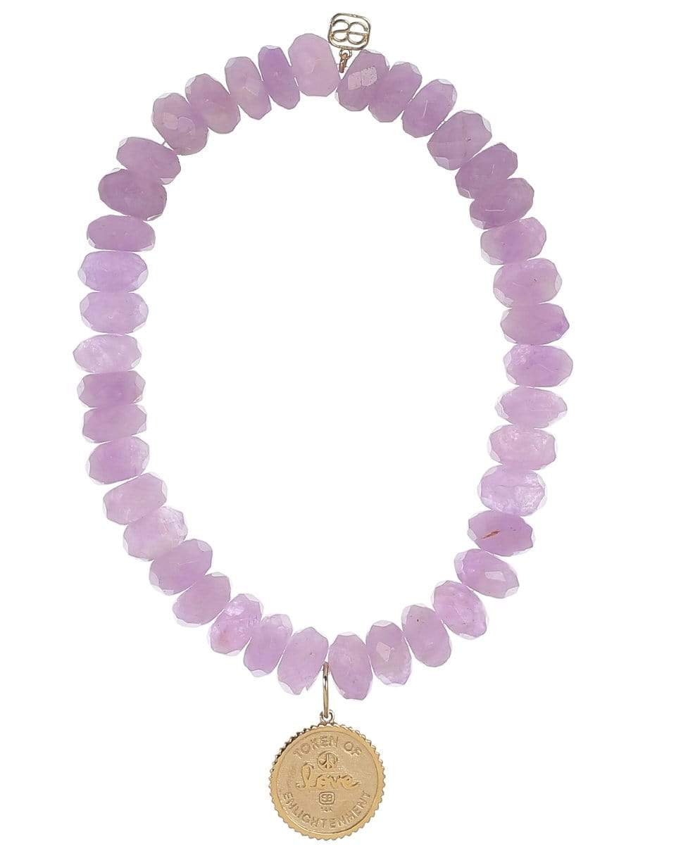SYDNEY EVAN-Buddha Lavender Amethyst Bead Bracelet-YELLOW GOLD
