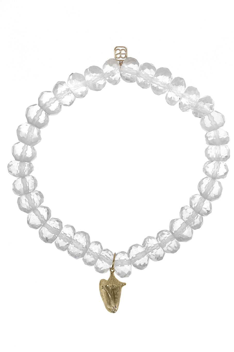 SYDNEY EVAN-Conch Shell Quartz Bead Bracelet-YELLOW GOLD