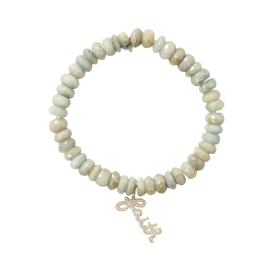 SYDNEY EVAN-Diamond Faith Beaded Bracelet-YELLOW GOLD