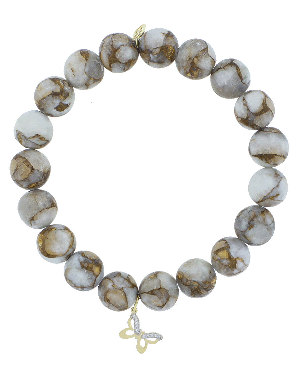 SYDNEY EVAN-Diamond Pave Butterfly Charm Bracelet-YELLOW GOLD