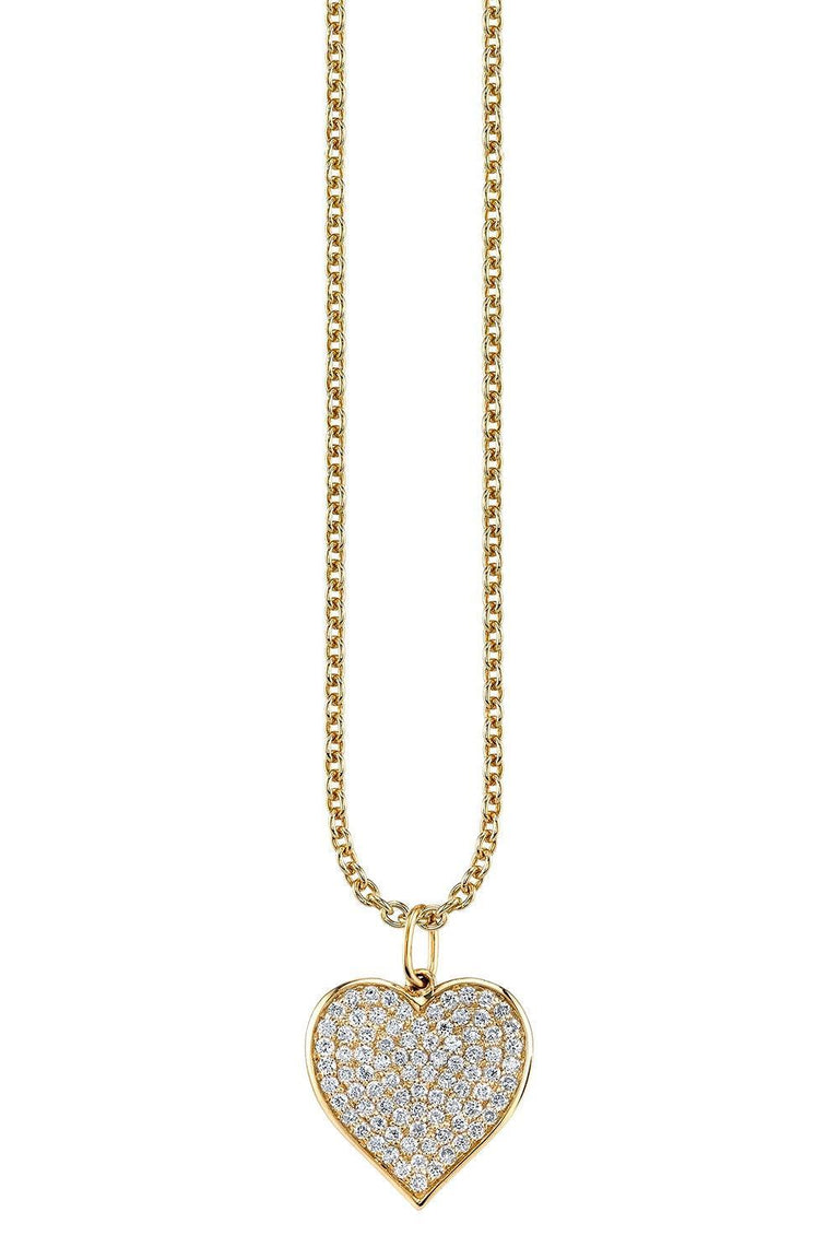 Diamond Pave Large Heart Necklace