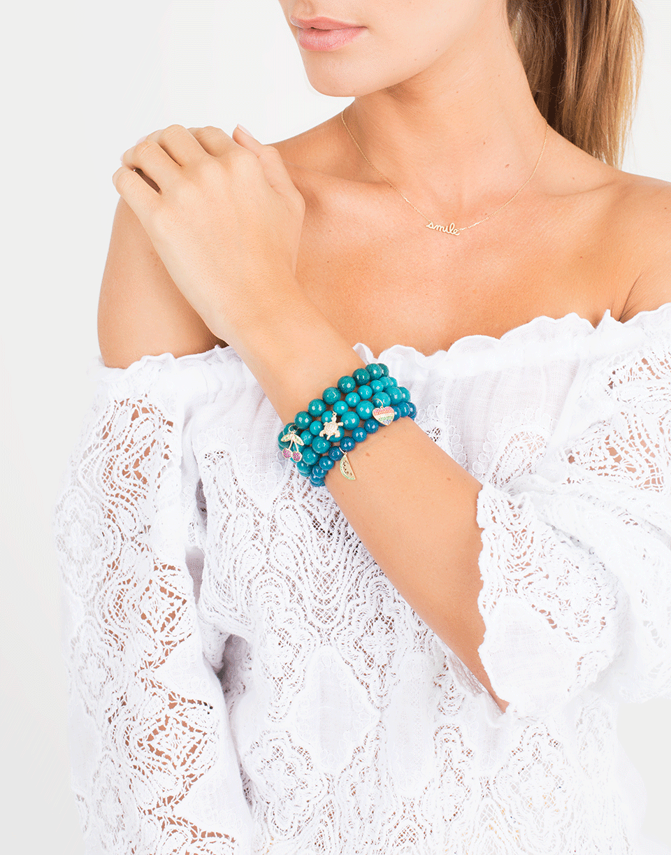 SYDNEY EVAN-Diamond Pave Turtle Charm Bracelet-YELLOW GOLD