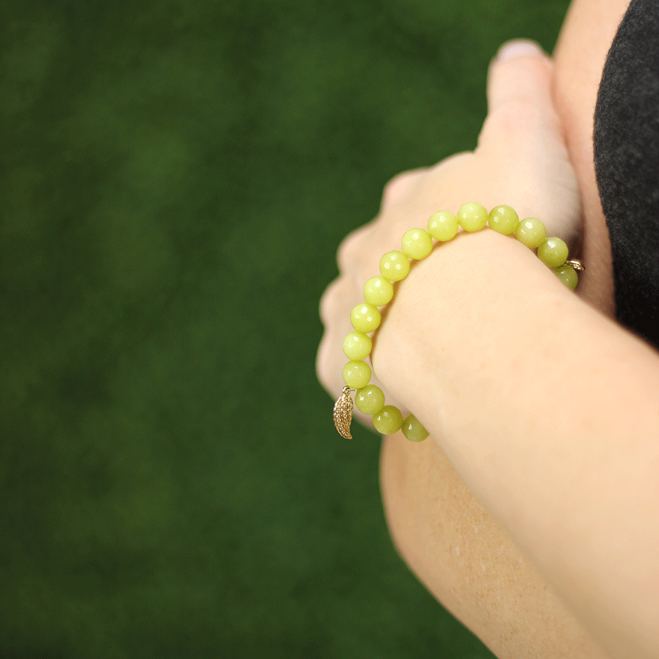 SYDNEY EVAN-Diamond Wing Beaded Bracelet-YELLOW GOLD
