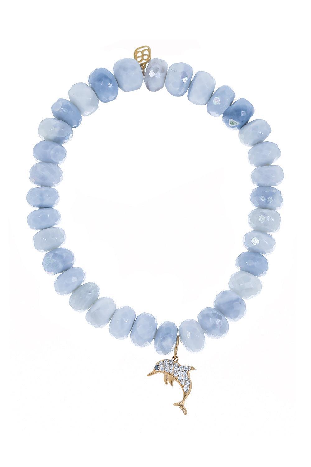 Dolphin Blue African Opal Charm Bracelet-YELLOW GOLD-JEWELRYFINE JEWELBRACELET O-SYDNEY EVAN