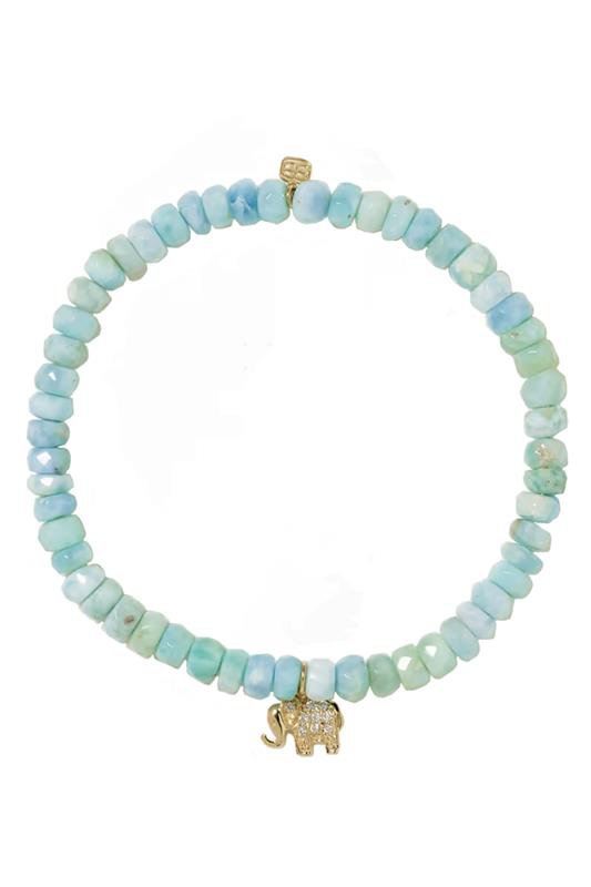 SYDNEY EVAN-Elephant Bead Bracelet-YELLOW GOLD