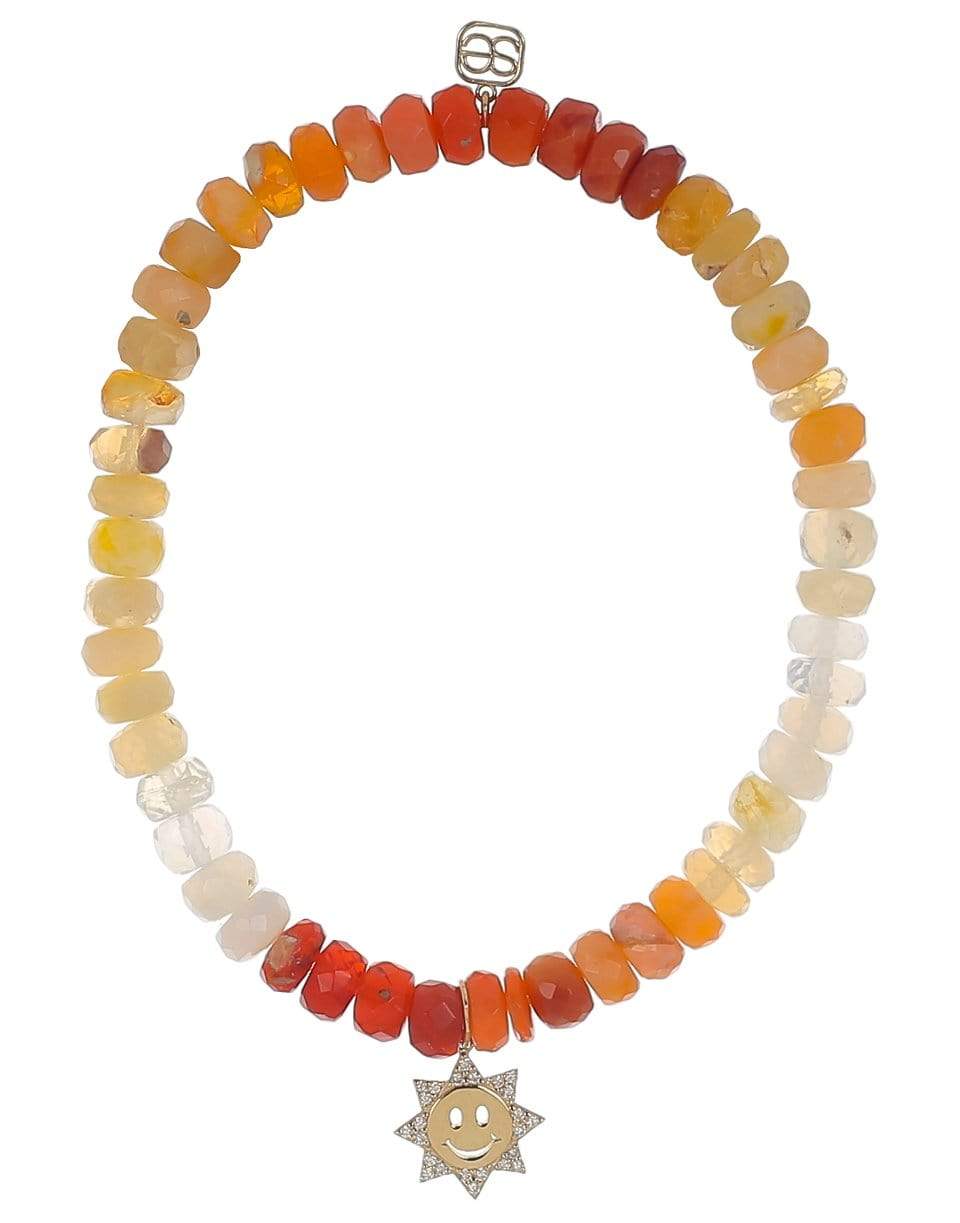 SYDNEY EVAN-Happy Sun Fire Opal Bead Bracelet-YELLOW GOLD