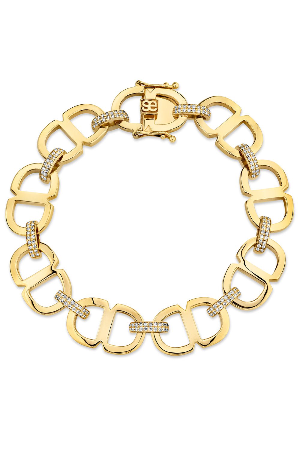 SYDNEY EVAN-Large Chain Link Eternity Bracelet-YELLOW GOLD