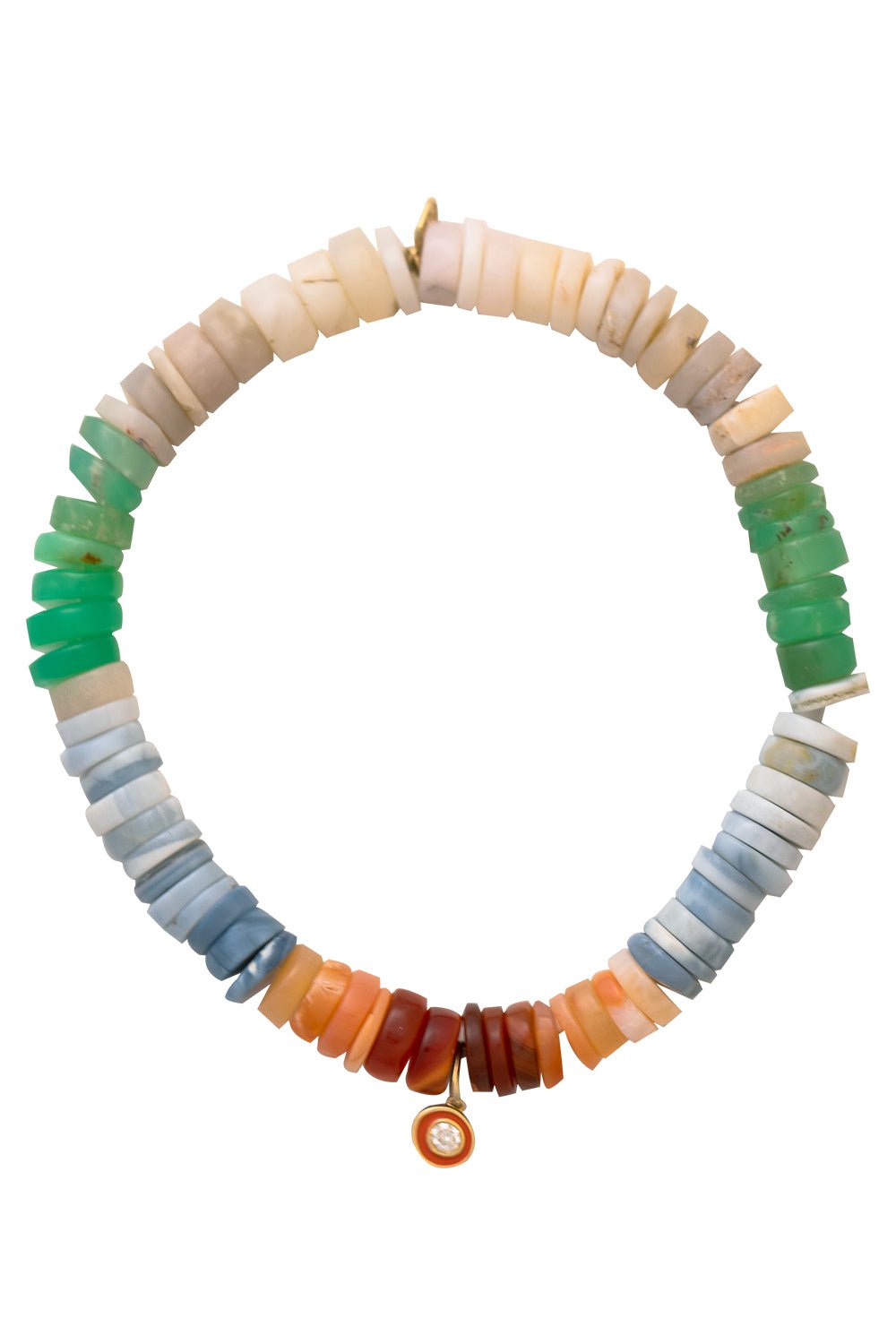 SYDNEY EVAN-Mixed Opal Bead Bracelet-YELLOW GOLD