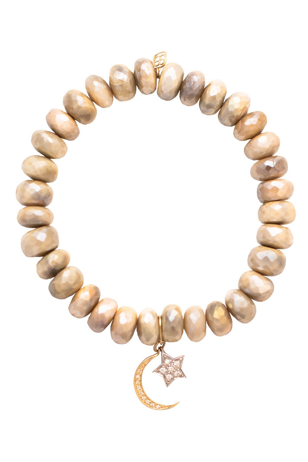 SYDNEY EVAN-Moonstar Moonstone Charm Bracelet-YELLOW GOLD