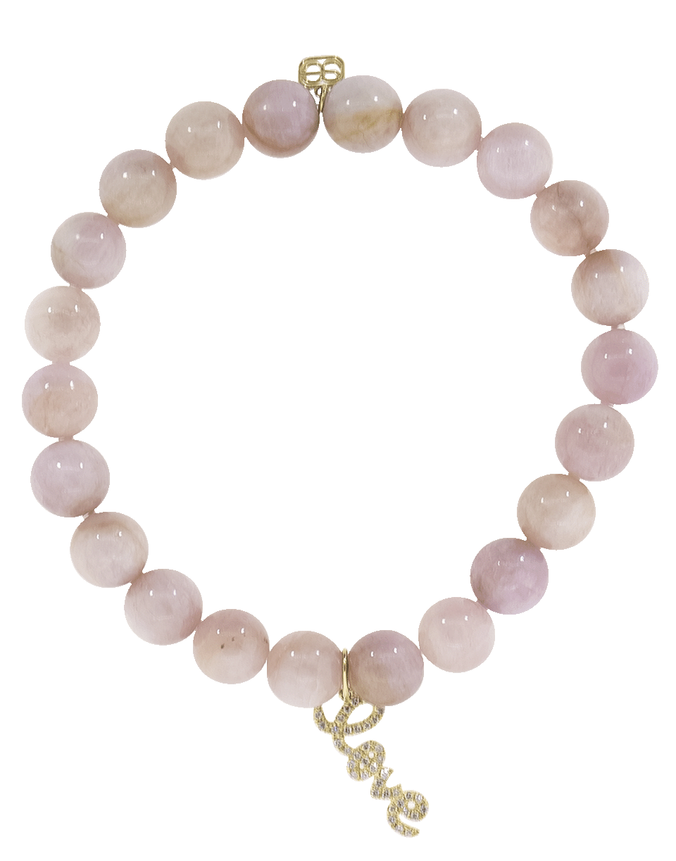 SYDNEY EVAN-Pave Diamond Love Script Charm Bracelet-YELLOW GOLD