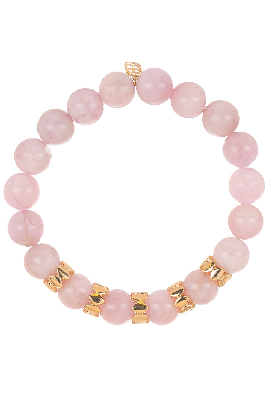 SYDNEY EVAN-Pure Marquise Kunzite Bead Bracelet-YELLOW GOLD