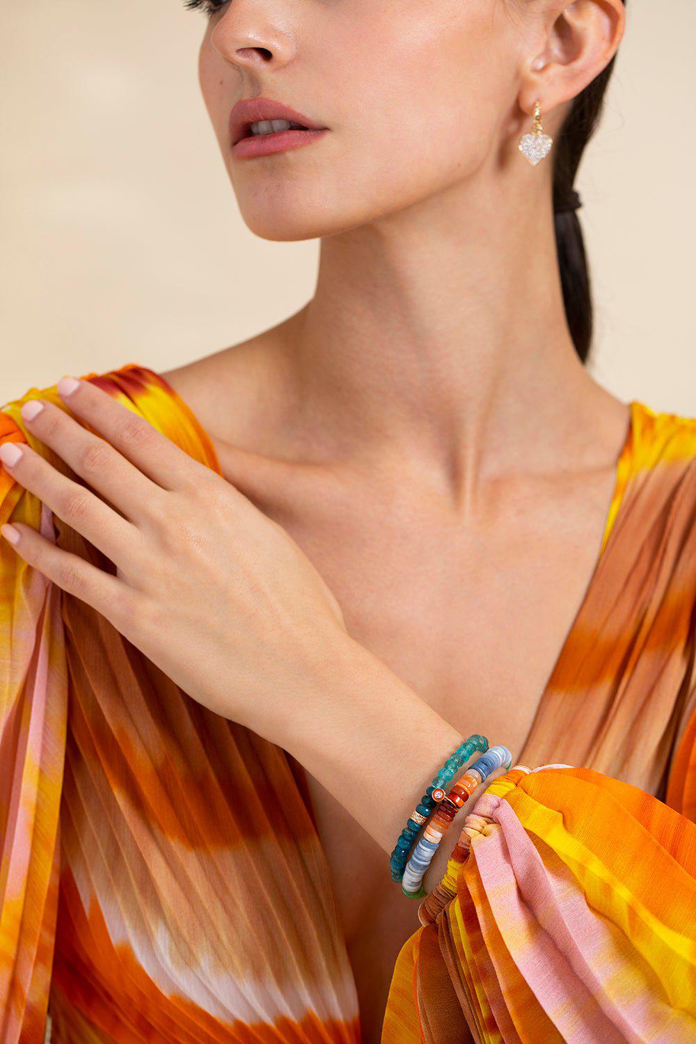 SYDNEY EVAN-Rondelle Bead Bracelet-YELLOW GOLD
