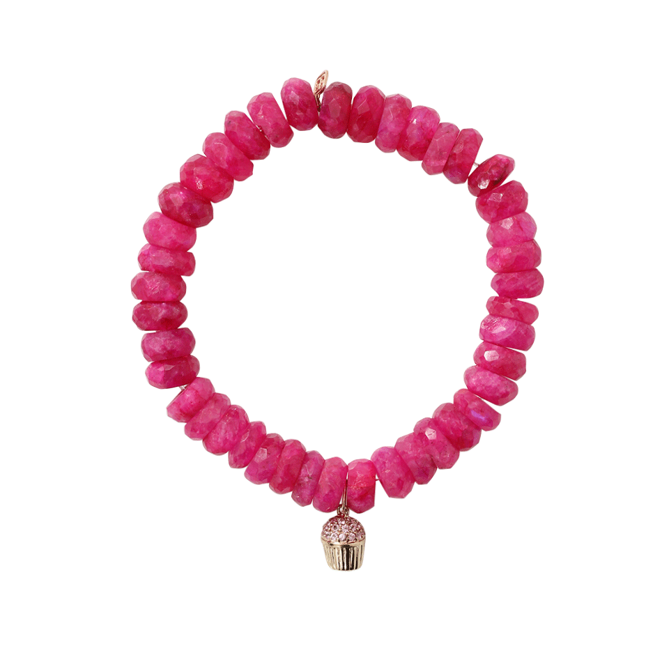 SYDNEY EVAN-Sapphire Cupcake Beaded Bracelet-YELLOW GOLD