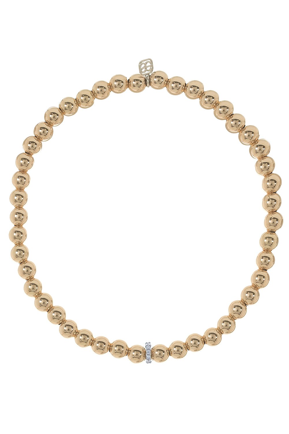 SYDNEY EVAN-Small Cocktail Eternity Rondelle Bead Bracelet-YELLOW GOLD
