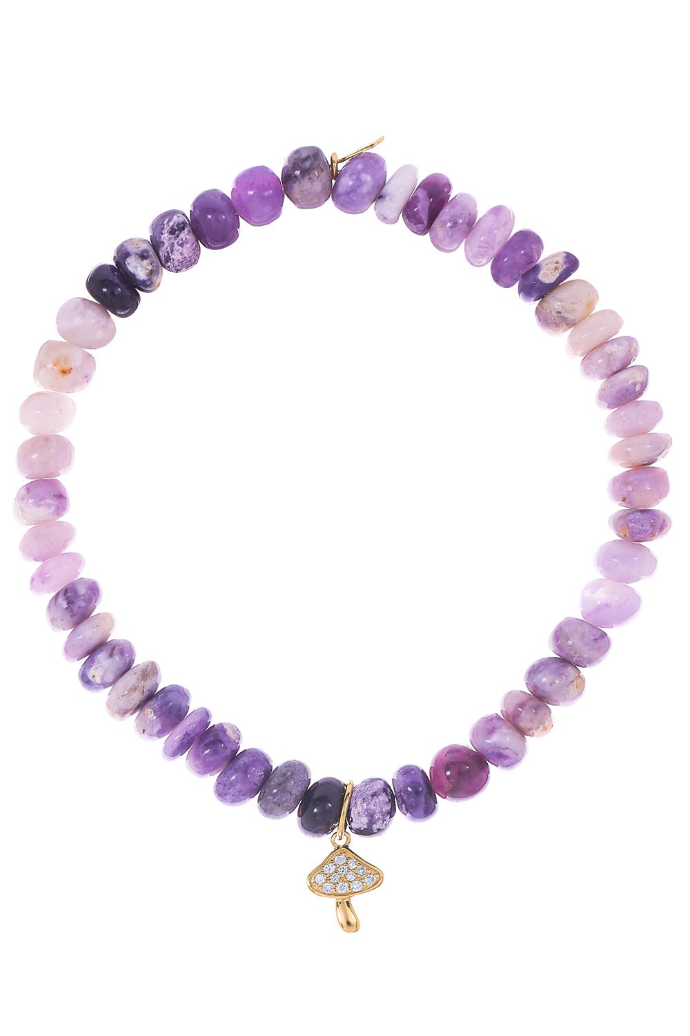 SYDNEY EVAN-Small Mushroom Opal Charm Bracelet-YELLOW GOLD