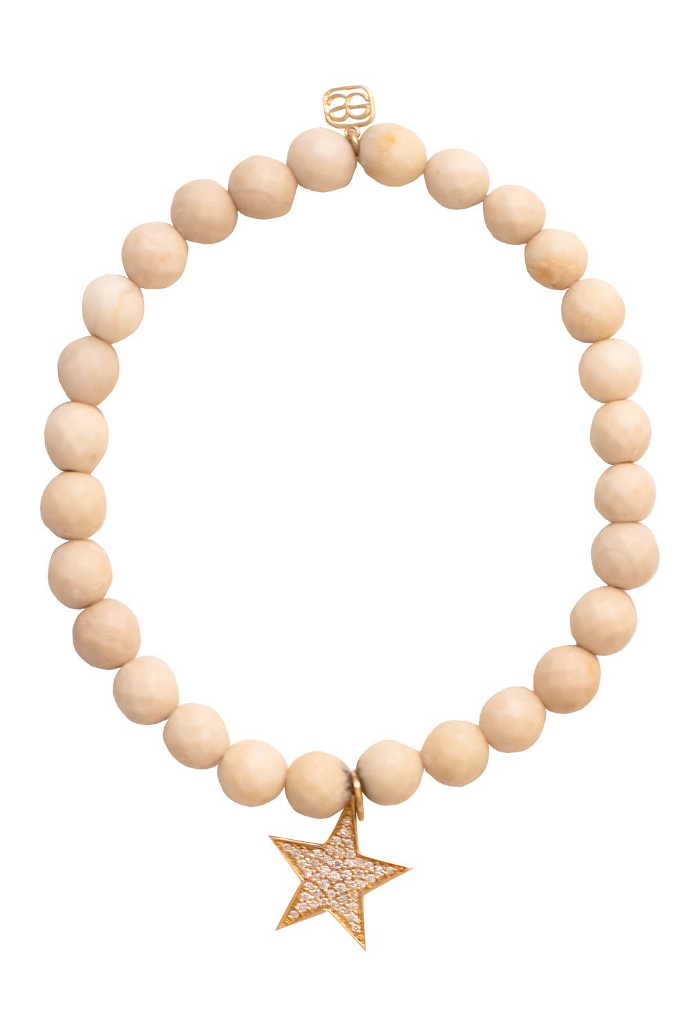 SYDNEY EVAN-Star Jasper Charm Bracelet-YELLOW GOLD
