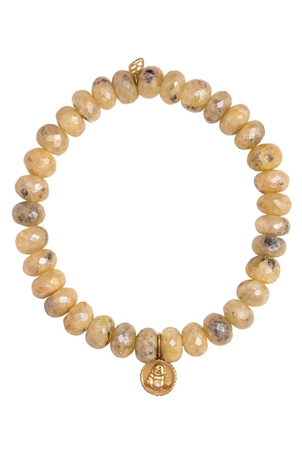 SYDNEY EVAN-Tiny Buddha Yellow Quartz Bracelet-YELLOW GOLD