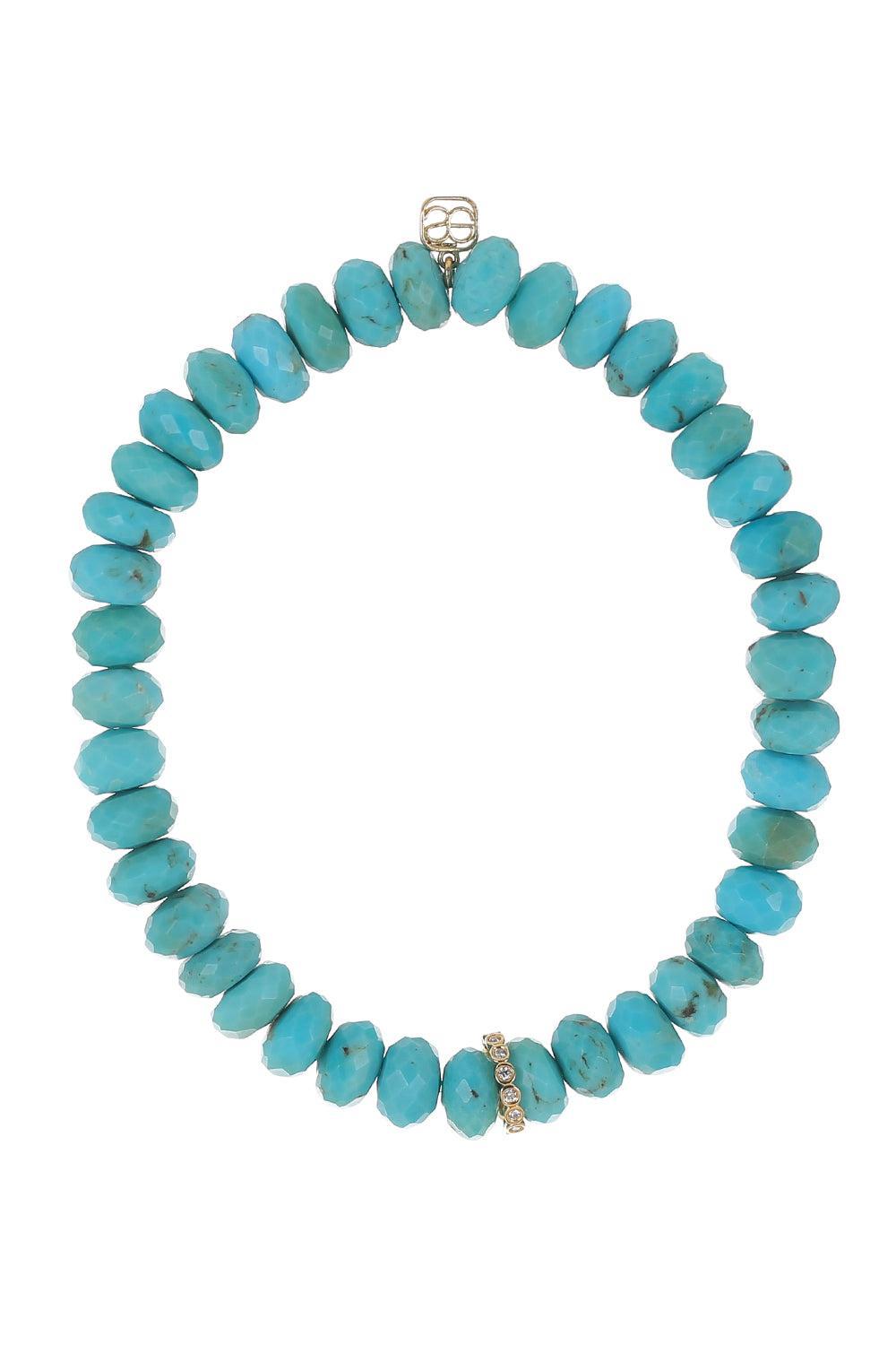 Turquoise Round Bezel Bracelet-YELLOW GOLD-JEWELRYFINE JEWELBRACELET O-SYDNEY EVAN