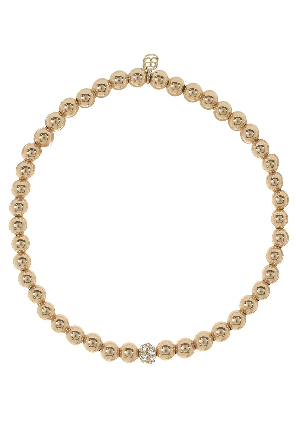 SYDNEY EVAN-Diamond Ball Round Bead Bracelet-YELLOW GOLD