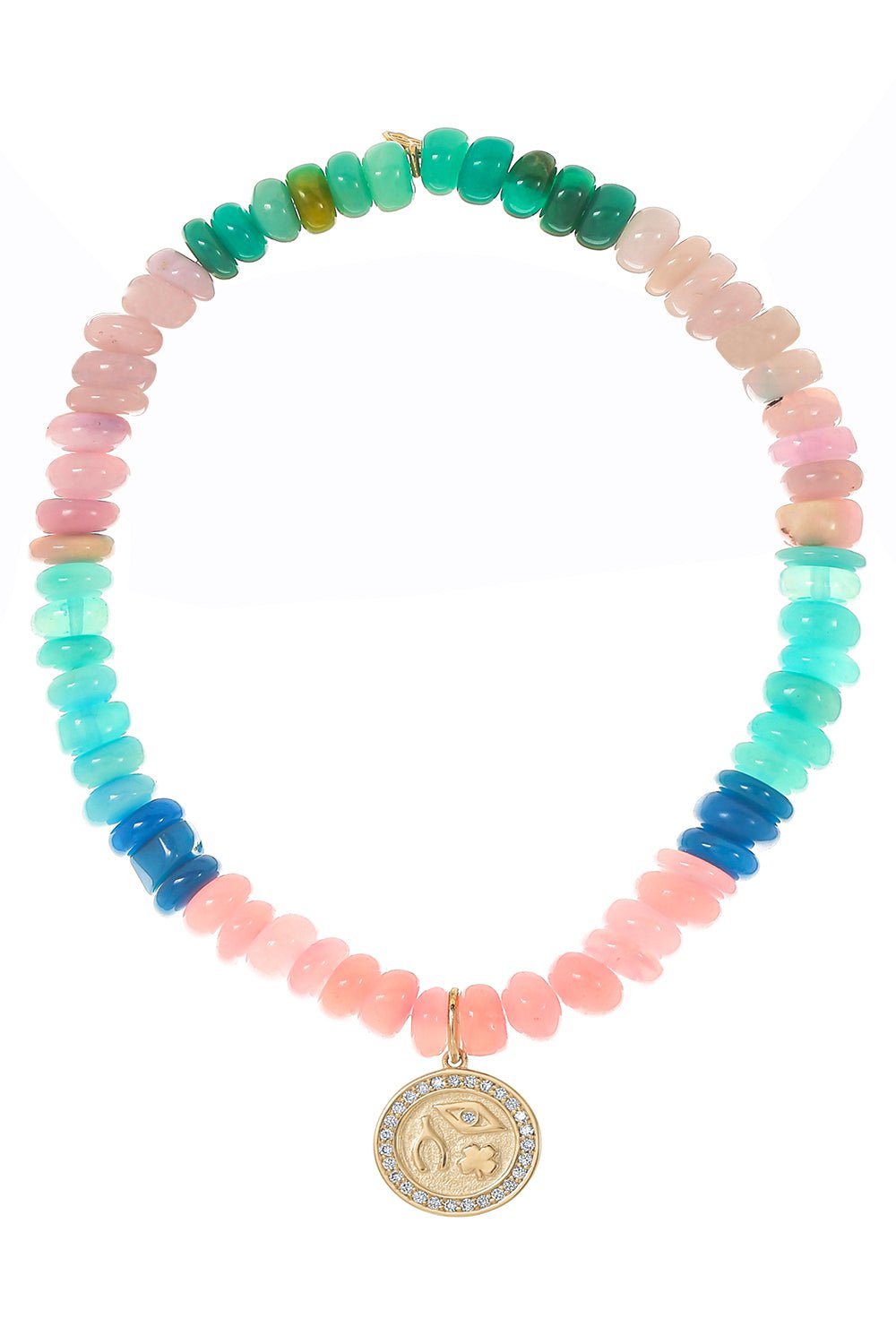 SYDNEY EVAN-Luck And Protection Opal Bracelet-YELLOW GOLD