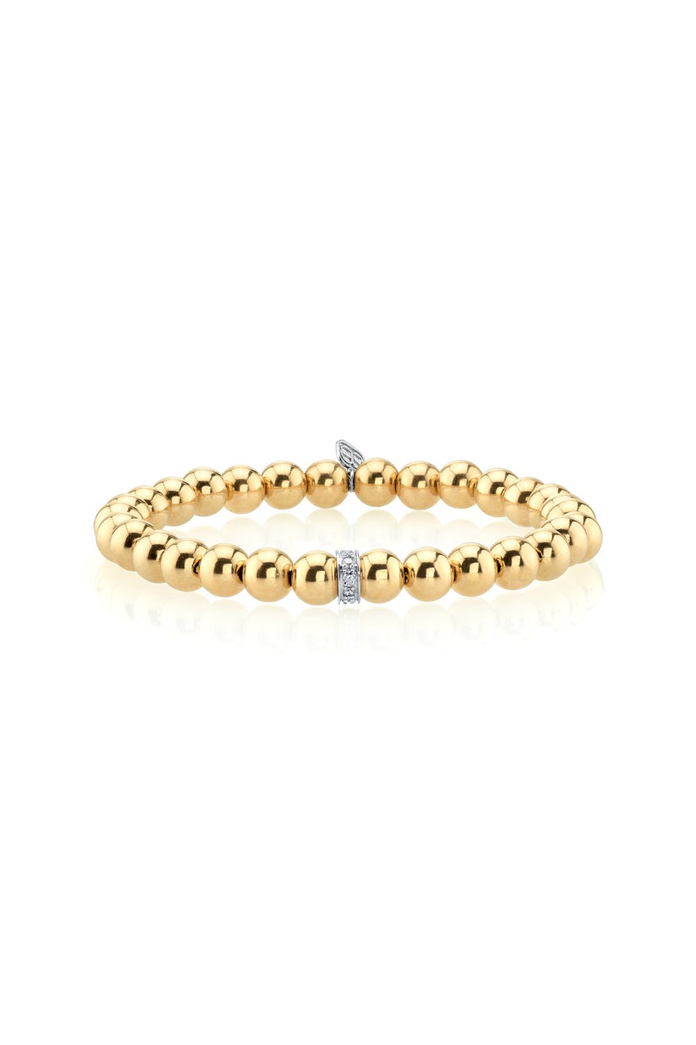 SYDNEY EVAN-Wheel Gold Bead Bracelet-YELLOW GOLD
