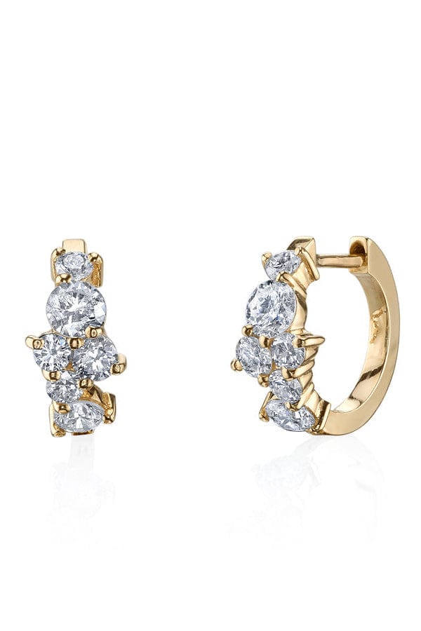 SYDNEY EVAN-Diamond Cocktail Huggies-YELLOW GOLD