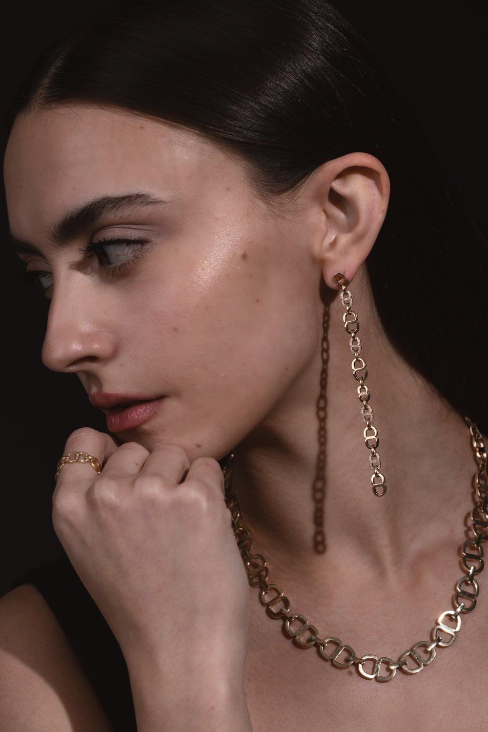 SYDNEY EVAN-Duster Earrings-YELLOW GOLD