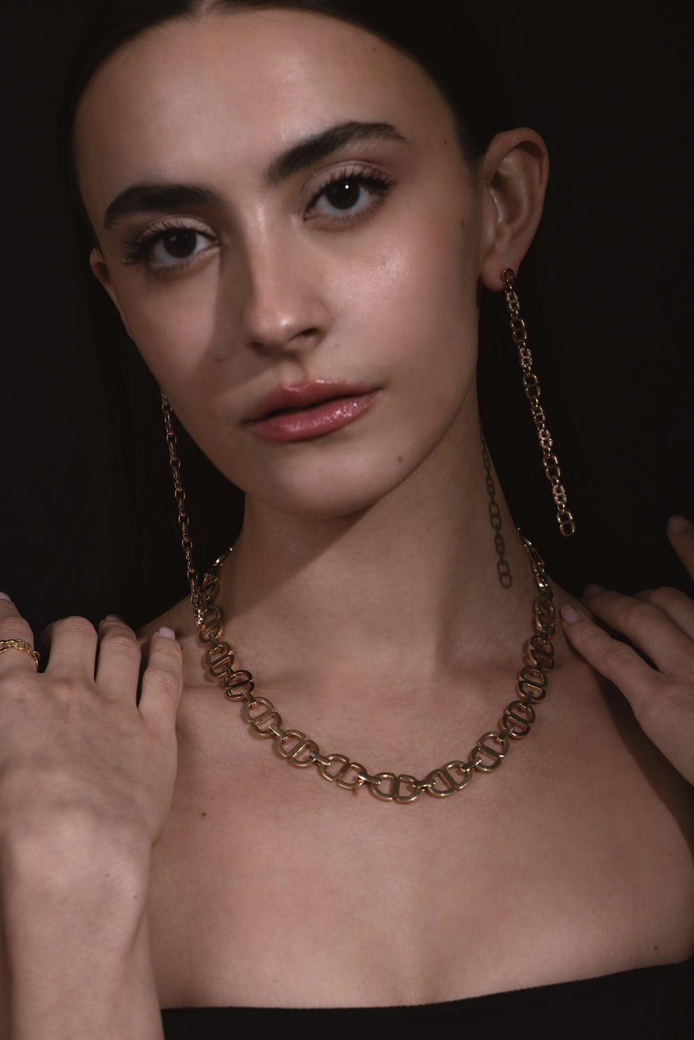 SYDNEY EVAN-Duster Earrings-YELLOW GOLD