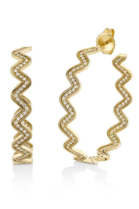 SYDNEY EVAN-Large Diamond Wavy Hoops-YELLOW GOLD