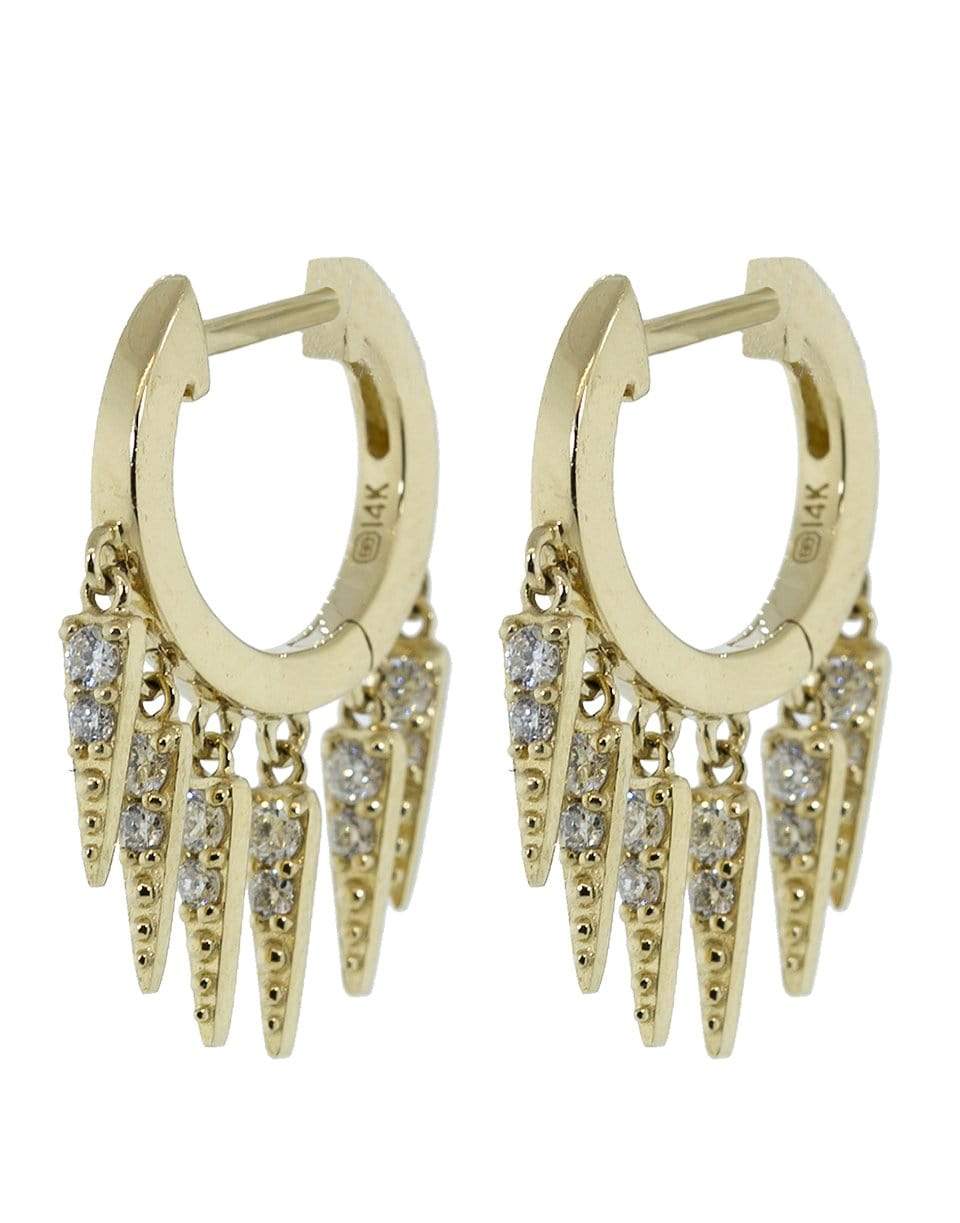 SYDNEY EVAN-Pave Fringe Hoops-YELLOW GOLD