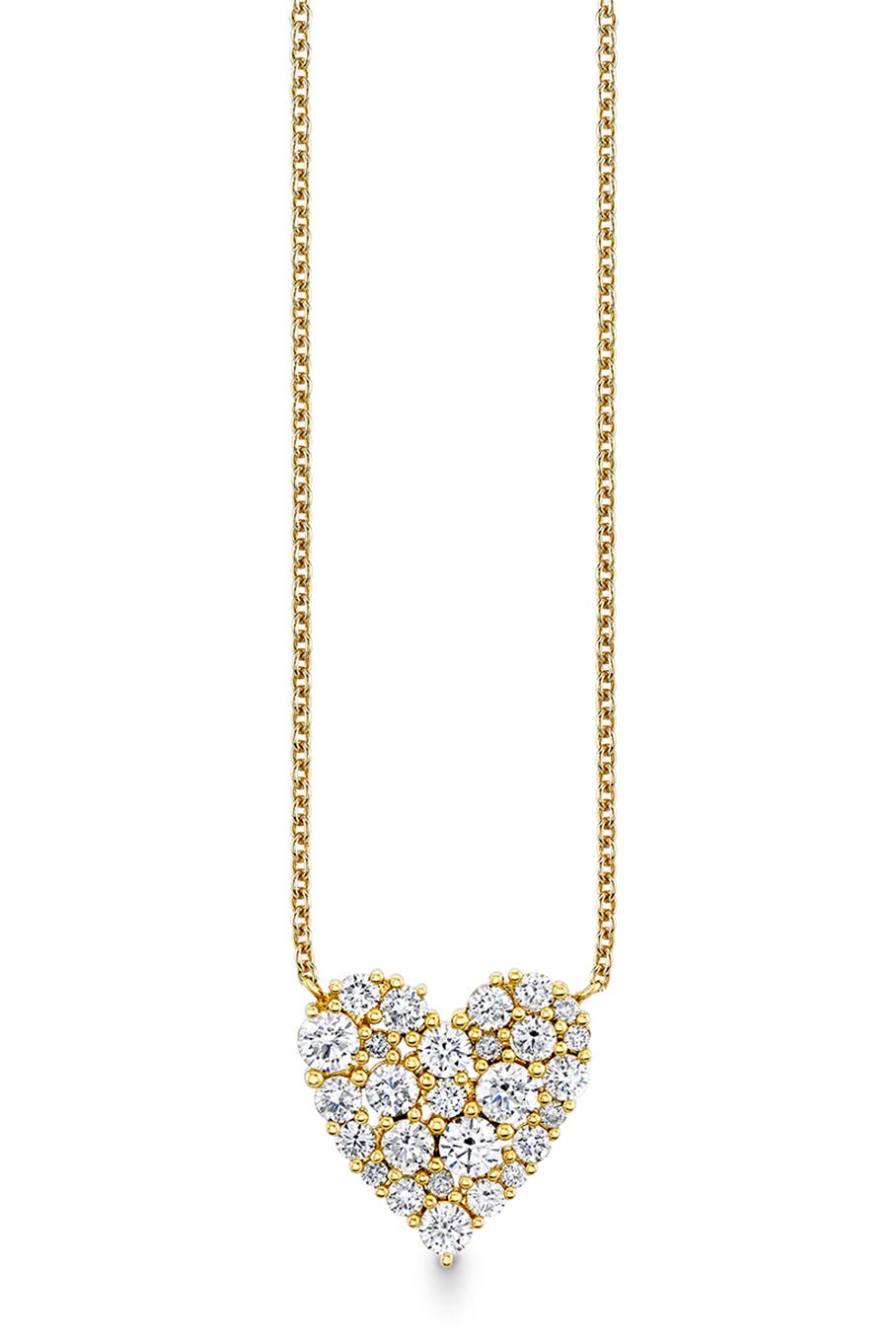 SYDNEY EVAN-Cocktail Heart Necklace-YELLOW GOLD