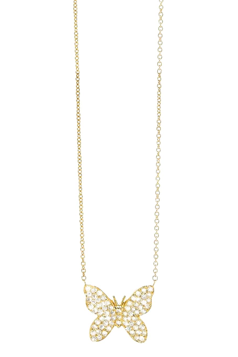 SYDNEY EVAN-Diamond Butterfly Necklace-YELLOW GOLD