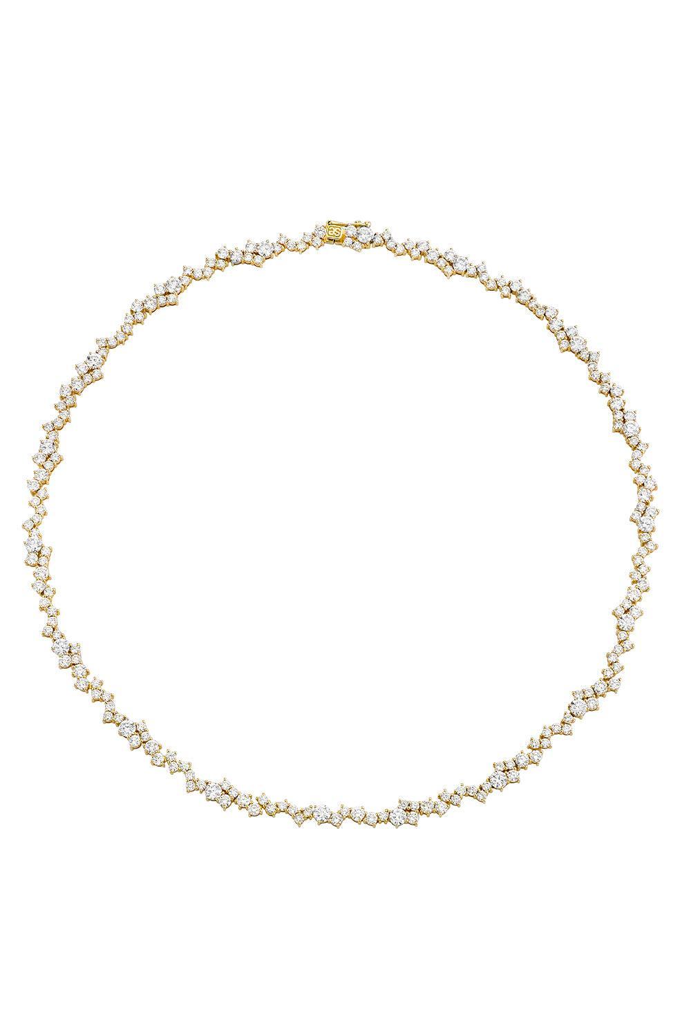 Diamond Eternity Cocktail Necklace-YELLOW GOLD-JEWELRYFINE JEWELNECKLACE O-SYDNEY EVAN