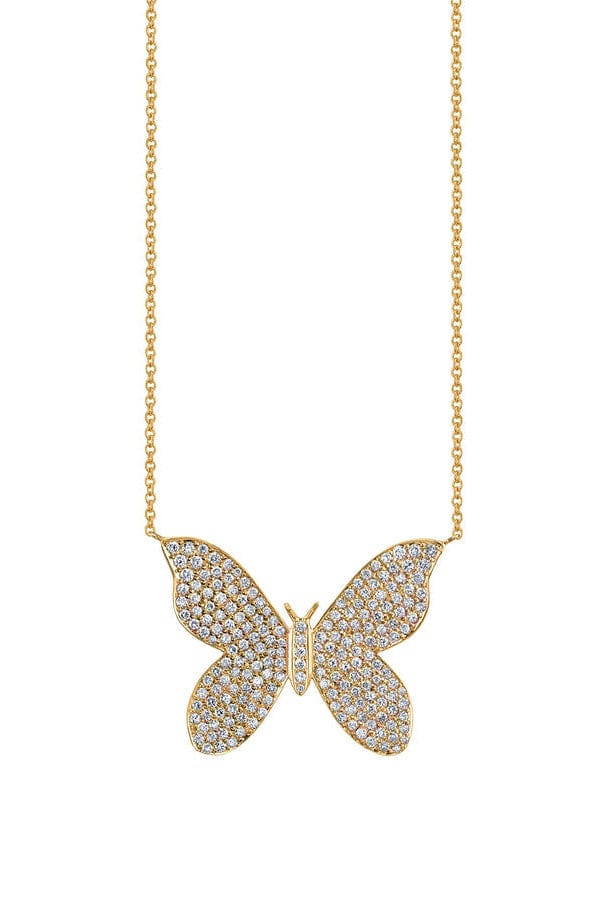 SYDNEY EVAN-Diamond Large Butterfly Necklace-YELLOW GOLD