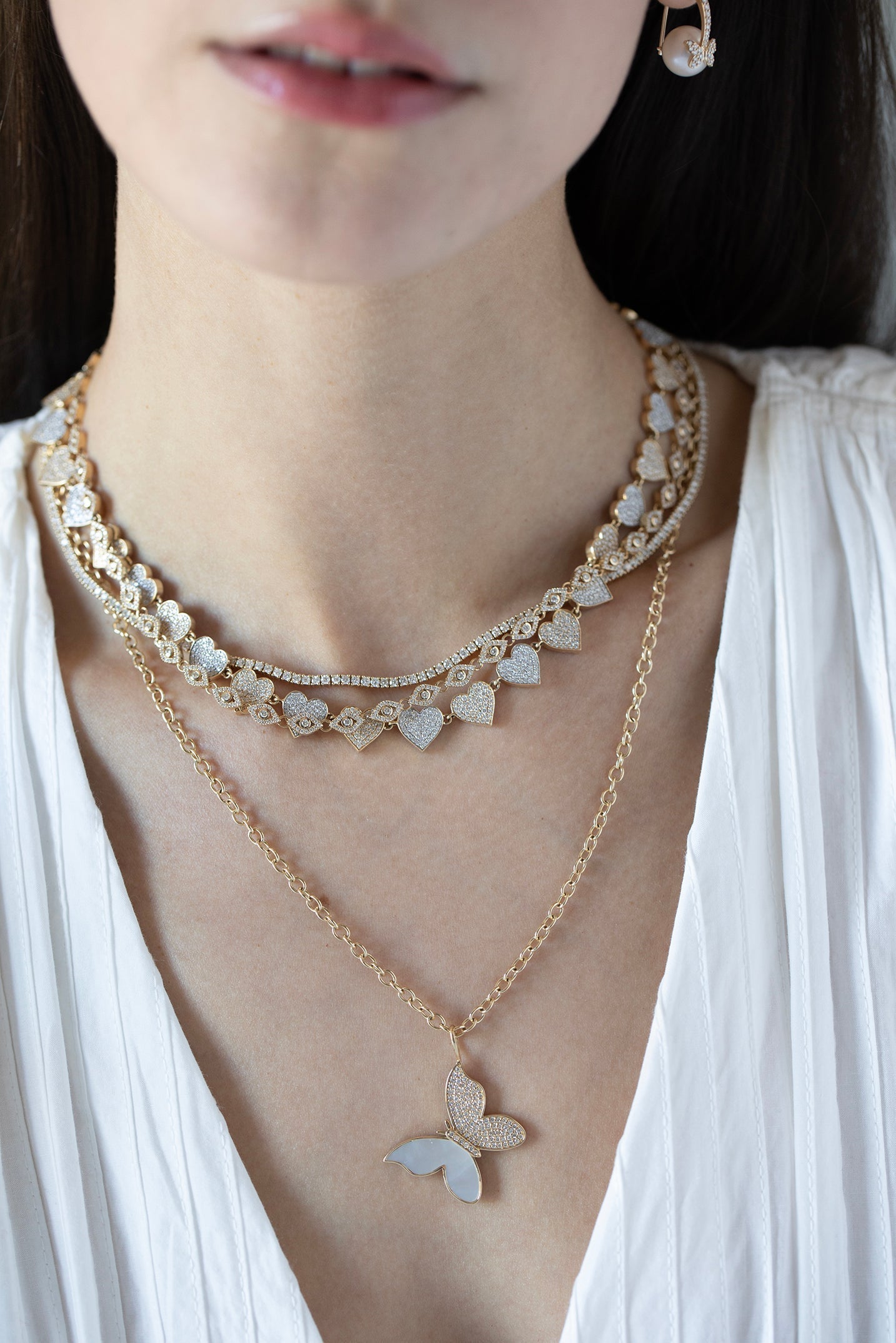 SYDNEY EVAN-Diamond Tennis Necklace-YELLOW GOLD