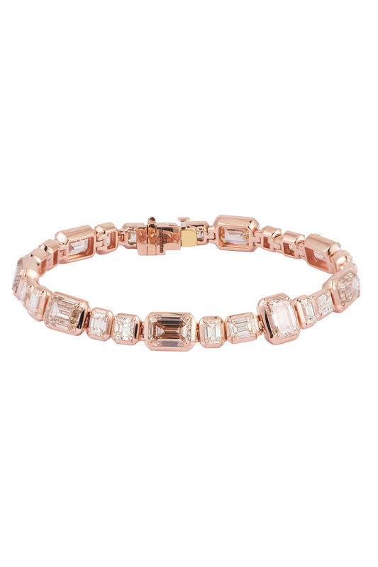 Diamond Ascher Emerald Cut Bracelet