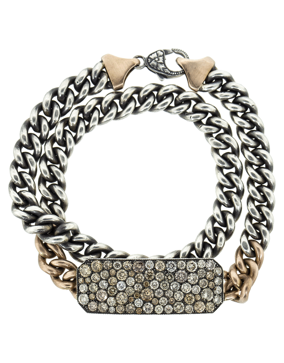 SYLVA & CIE-Champagne Diamond Ten Table Wrap Bracelet & Choker-ROSE GOLD