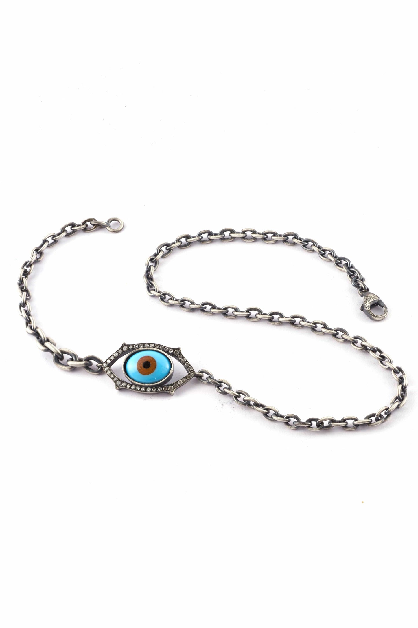 SYLVA & CIE-Double Wrap Evil Eye Bracelet-SILVER