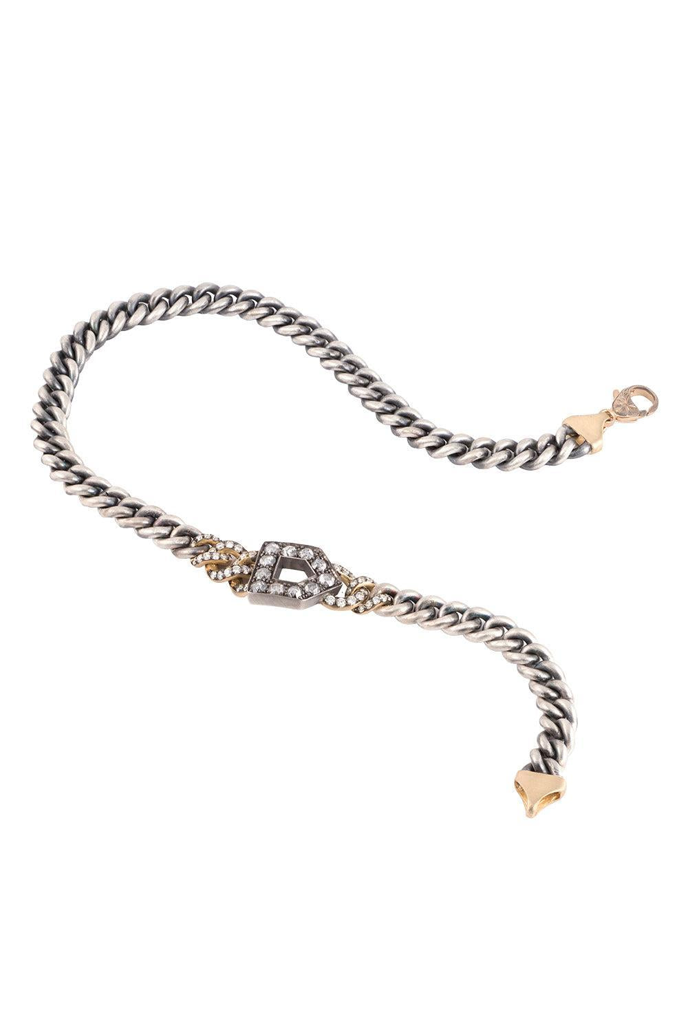 Grey Diamond Double Wrap Bracelet-SILVER-14-JEWELRYFINE JEWELBRACELET O-SYLVA & CIE