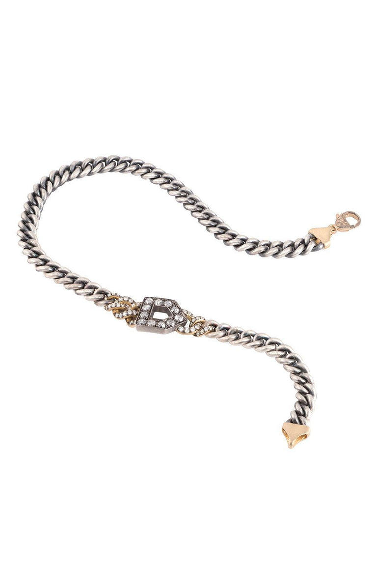Grey Diamond Double Wrap Bracelet