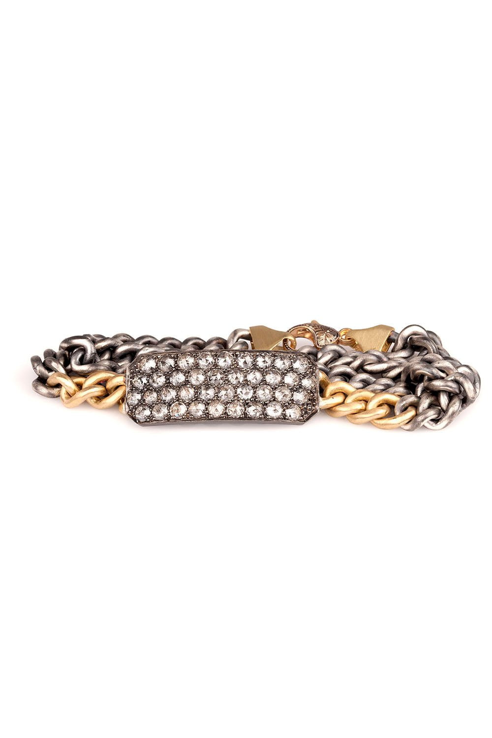 SYLVA & CIE-Grey Diamond Ten Table Bracelet-SILVER